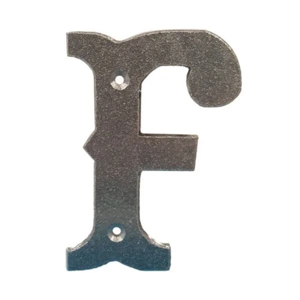 Western Letter 'F' with Holes