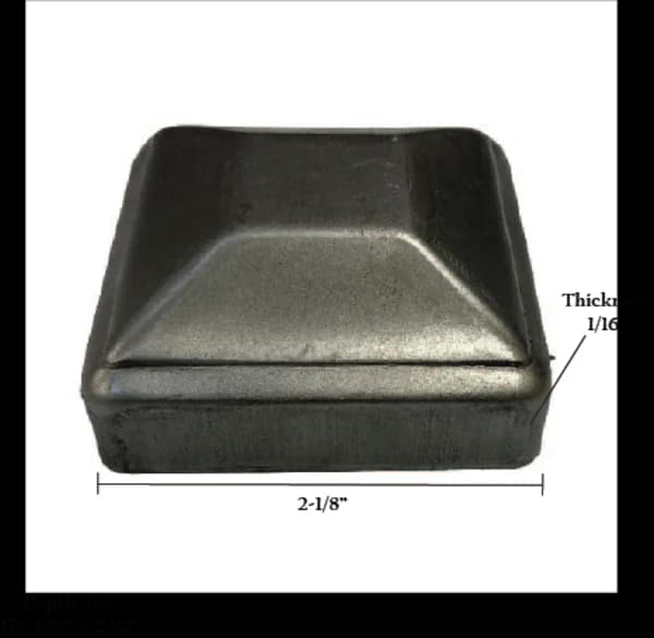 Steel Pressed Post Cap 2" - Bare