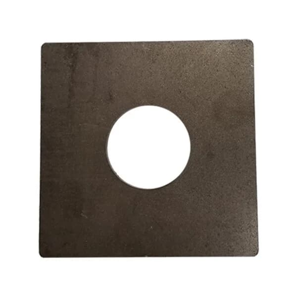 Square Plate 4" X 3/16" with Round - Fits 1.5" OD