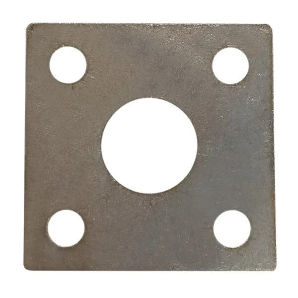 Square Plate 3" X 3/16" with 4 - .400" Square Hole - Fits 1.05" OD