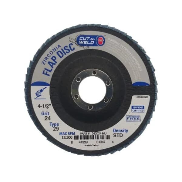 CNW - T29 4.5" Flap Disc Grit 24 Standard