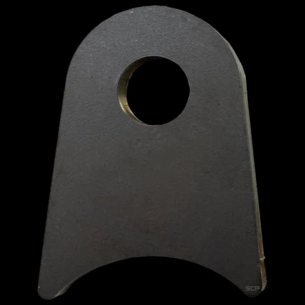 Triangular Radius Surface Mount Tab - 2" X 2.66" X 3/16" with 1.19" Radius - 0.63" Hole