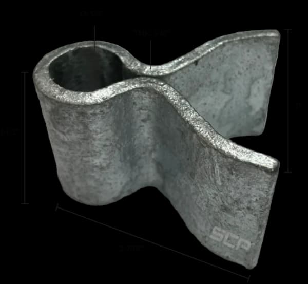 Female Hinge Strap, Weld-on, 5/8"X1-5/8" - HDG