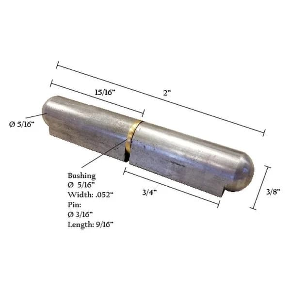 Bullet Hinge with Brass Pin & Bushing 2"