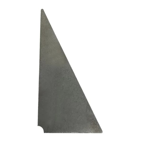 Triangular Die Cut 2-1/2" x 5" x 1/4" with Weld Notch