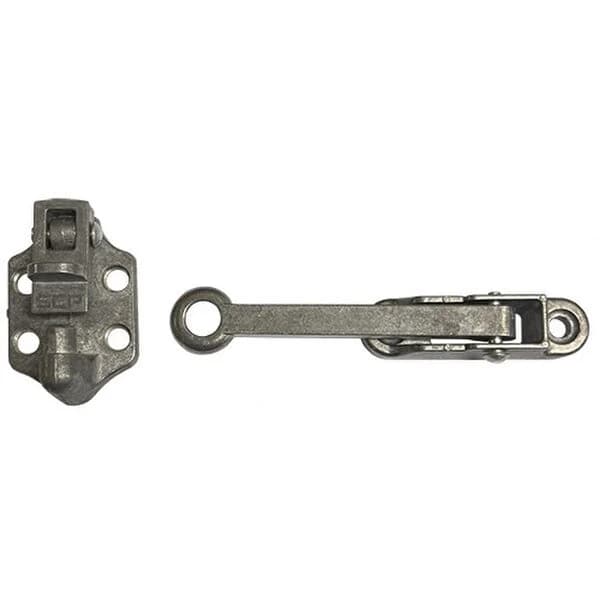 Open Door Latch 4" Bolt & Eye Aluminum