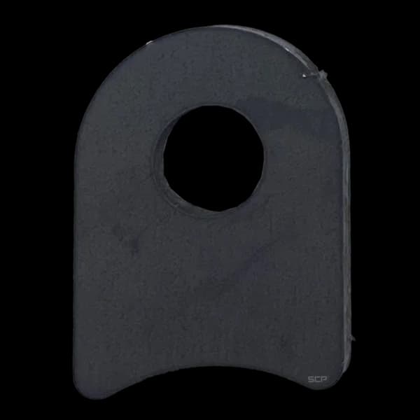 Radius Surface Mount Tab - 1" X 1.35" X 3/16" with 0.75" Radius - 0.40" Hole