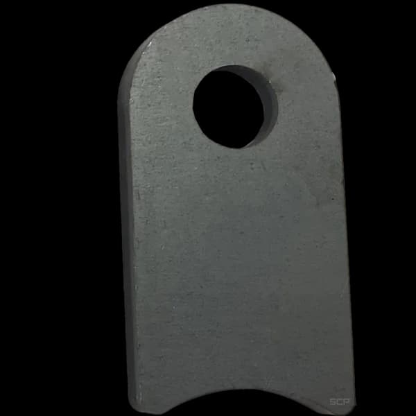 Radius Surface Mount Tab - 1.31" X 2.57" X 3/16" with 0.95" Radius - 0.53" Hole