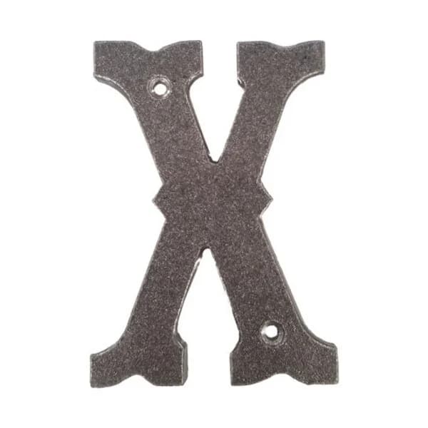 Western Letter 'X' with Holes