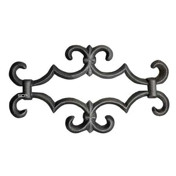 Cast Iron Scroll Diamond - 1/2" x 12-1/4" x 6-3/4"