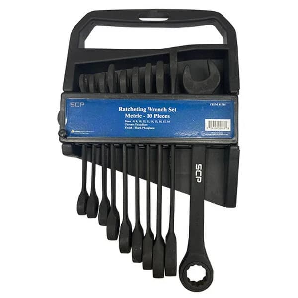 Ratcheting Wrench Set Metric - 10 Pieces