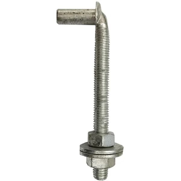 J Bolt with Washers & Nuts 5/8" x 6" - HDG