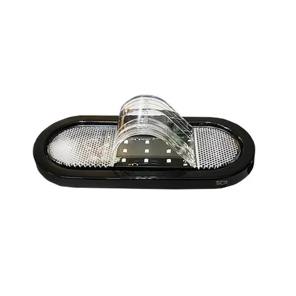 Trailer Light - 6" Oval Marker/Mid Ship/Turn Light - Clear/Amber Grommet & Plug