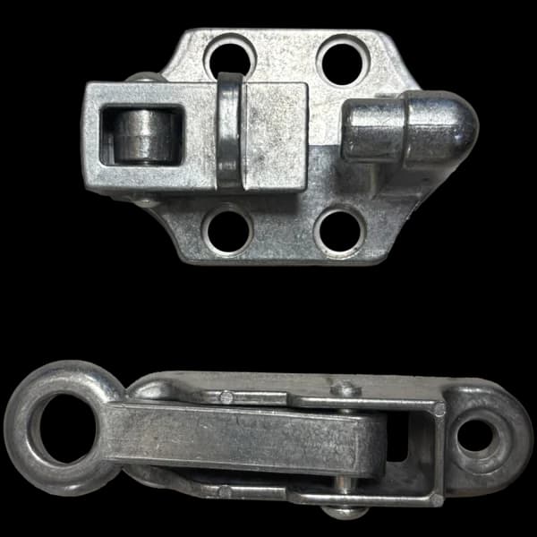 Open Door Latch 2" Bolt & Eye - Aluminum