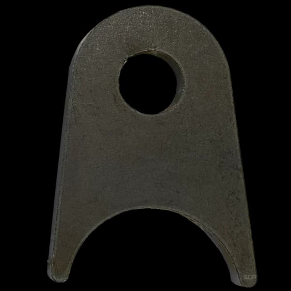 Triangular Radius Surface Mount Tab - 2" X 2.78" X 3/16" with 0.83" Radius - 0.63" Hole