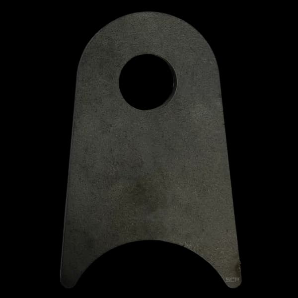 Triangular Radius Surface Mount Tab - 2" X 3.06" X 3/16" with 0.95" Radius - 0.63" Hole