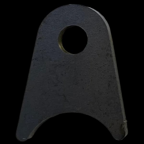 Triangular Radius Surface Mount Tab - 1.50" X 1.89" X 3/16" with 0.66" Radius - 0.40" Hole