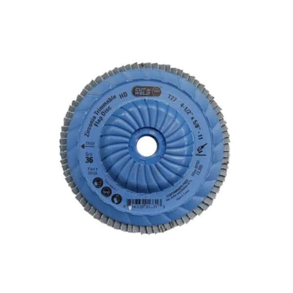 CNW - Trim. T27 4.5" Flap Disc, High Density, Grit 36