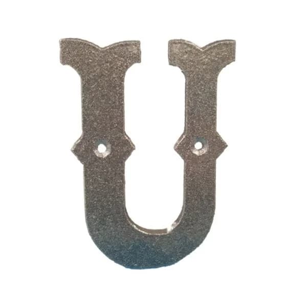 Western Letter 'U' with Holes