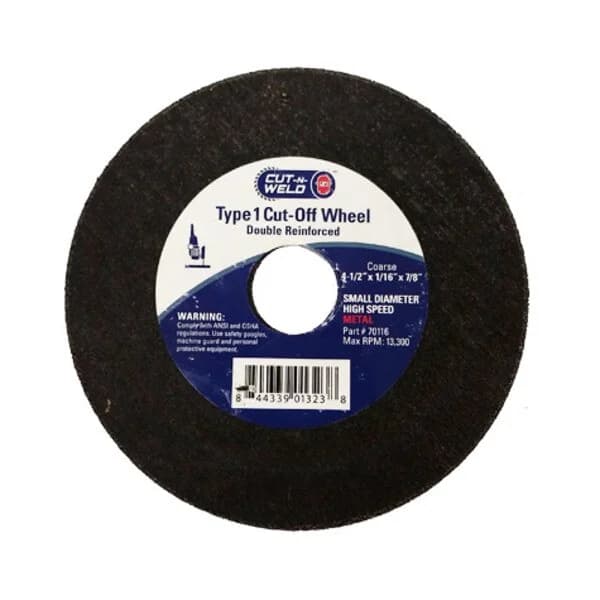 CNW - T1 High Speed Cut-Off Wheel Double Reinforced 4.5" x 1/16" x 7/8"