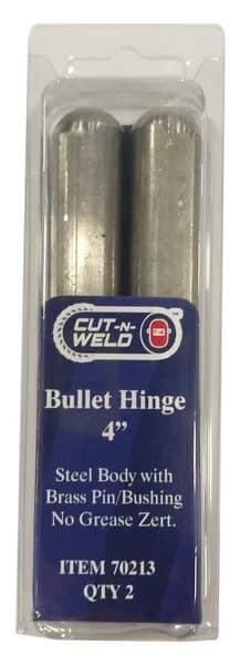 Bullet Hinge with Brass Pin & Bushing 4" - 2 Pack