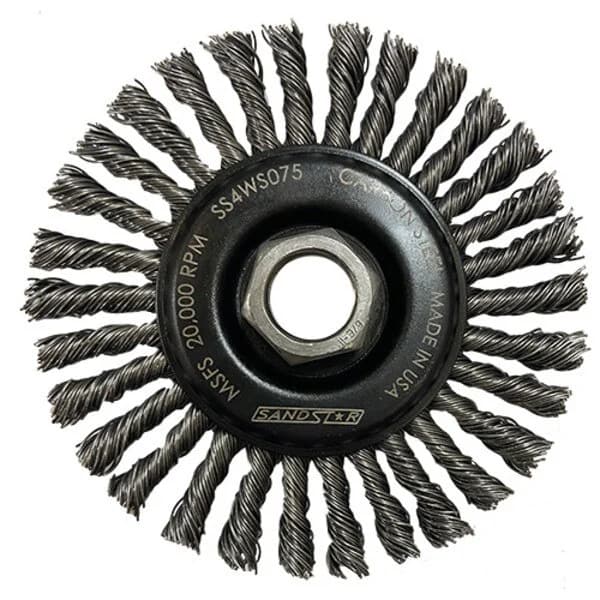 Stringer Bead Wire Wheel 4" X 5/16" x 5/8" - 11 Carbon