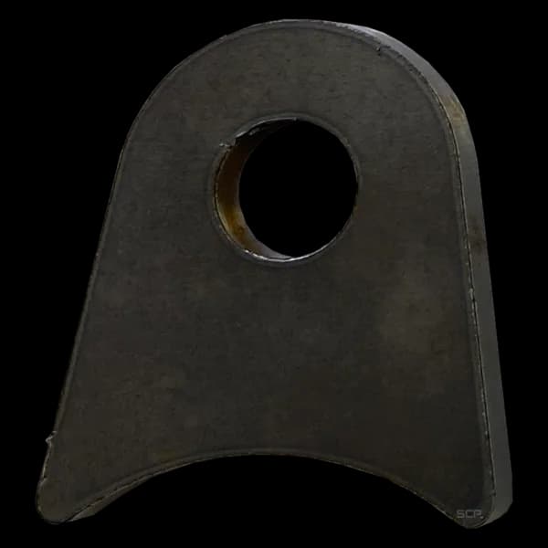 Triangular Radius Surface Mount Tab - 1.75" X 1.92" X 3/16" with 1.19" Radius - 0.53" Hole