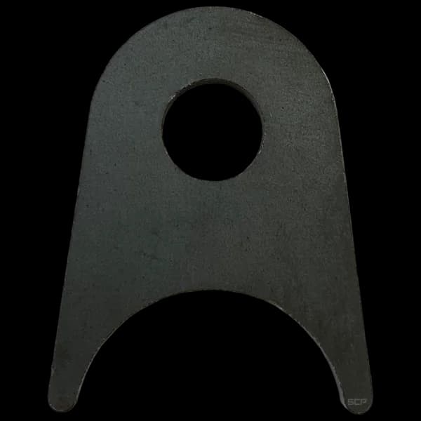 Triangular Radius Surface Mount Tab - 2" X 2.53" X 3/16" with 0.83" Radius - 0.63" Hole