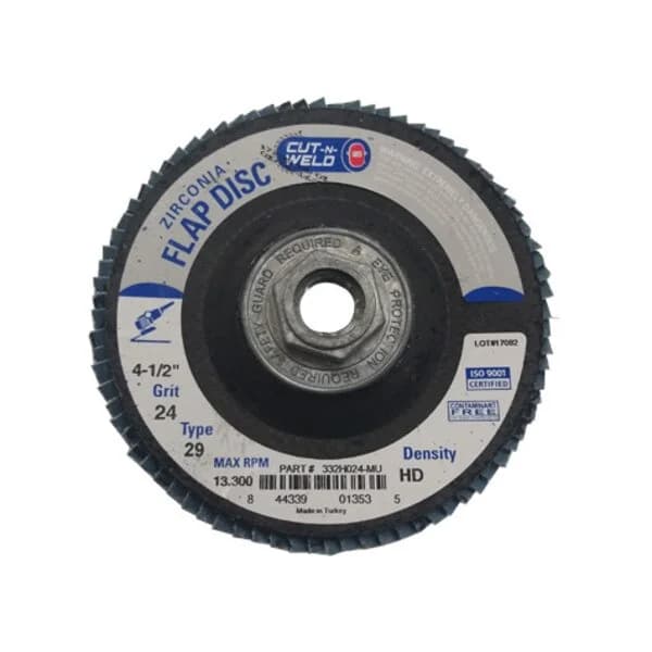 CNW - T29 4.5" Flap Disc Grit 24 High Density with Hub