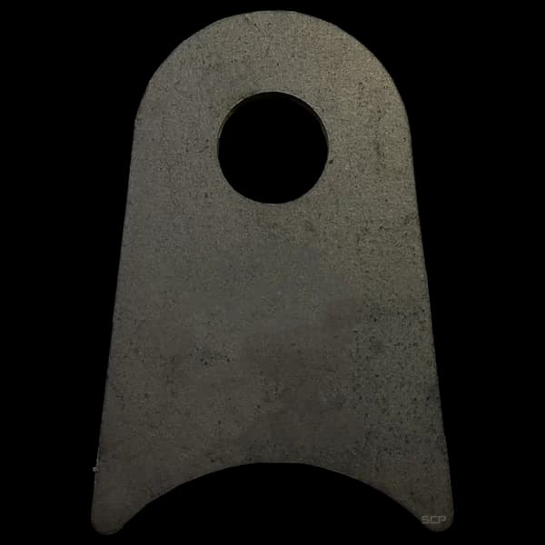 Triangular Radius Surface Mount Tab - 2" X 2.91" X 3/16" with 1.19" Radius - 0.63" Hole